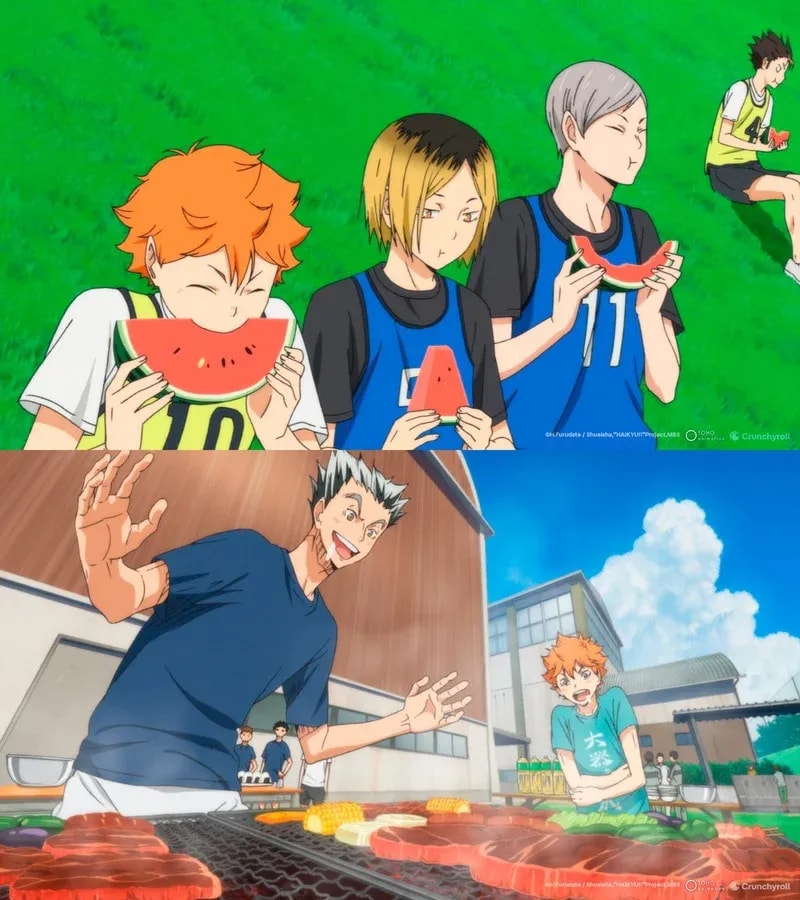 Refreshing Watermelon Breaks in Haikyuu!! 2nd Season