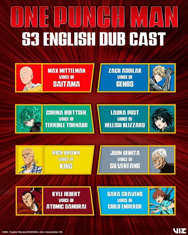 Exciting Updates for One Punch Man Season 3: Meet the Cast!