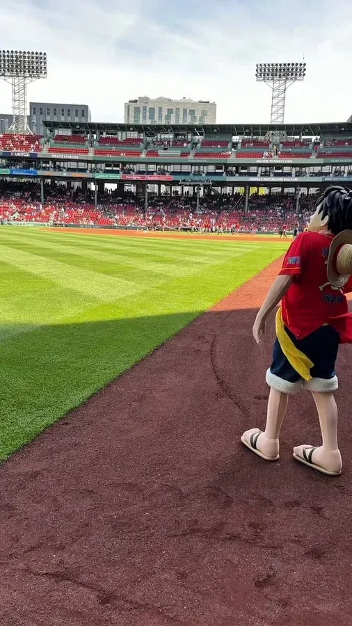 Monkey D. Luffy Kicks Off ONE PIECE Theme Day with First Pitch at Fenway Park