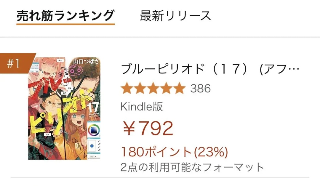 Blue Period Volume 17 Tops Amazon Manga Rankings