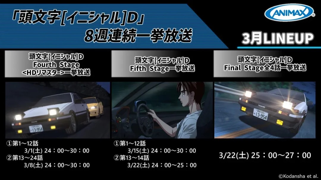 Experience the Thrill: Initial D Fifth Stage Marathon Broadcast