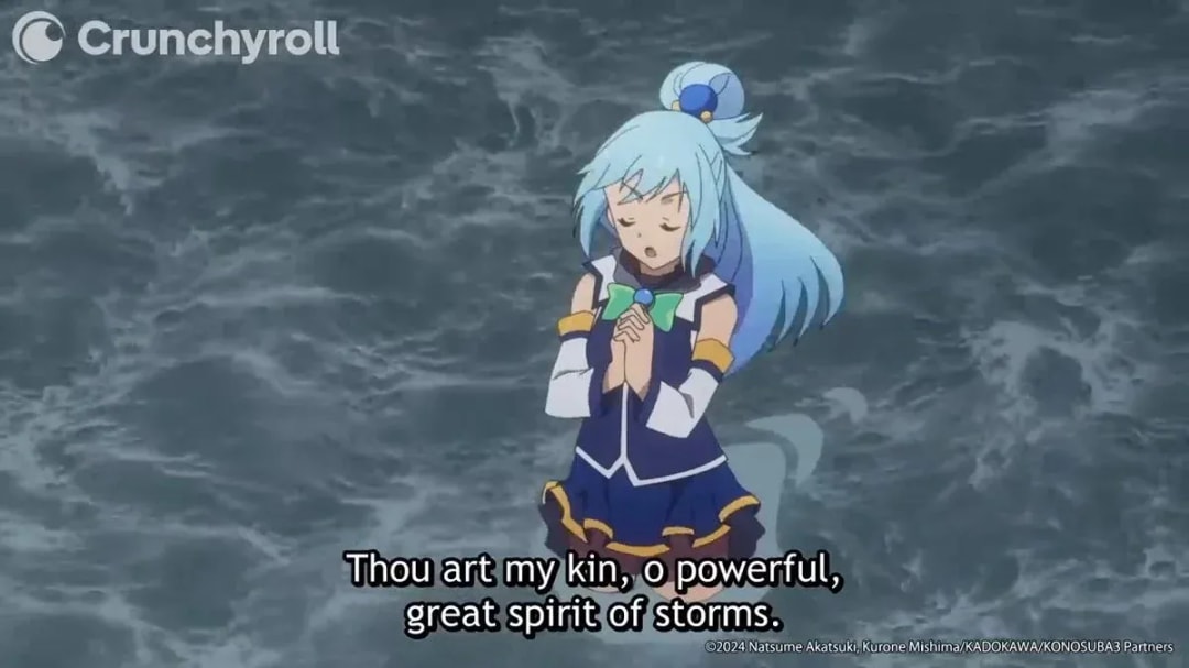 Aqua's Diplomatic Endeavors in KONOSUBA