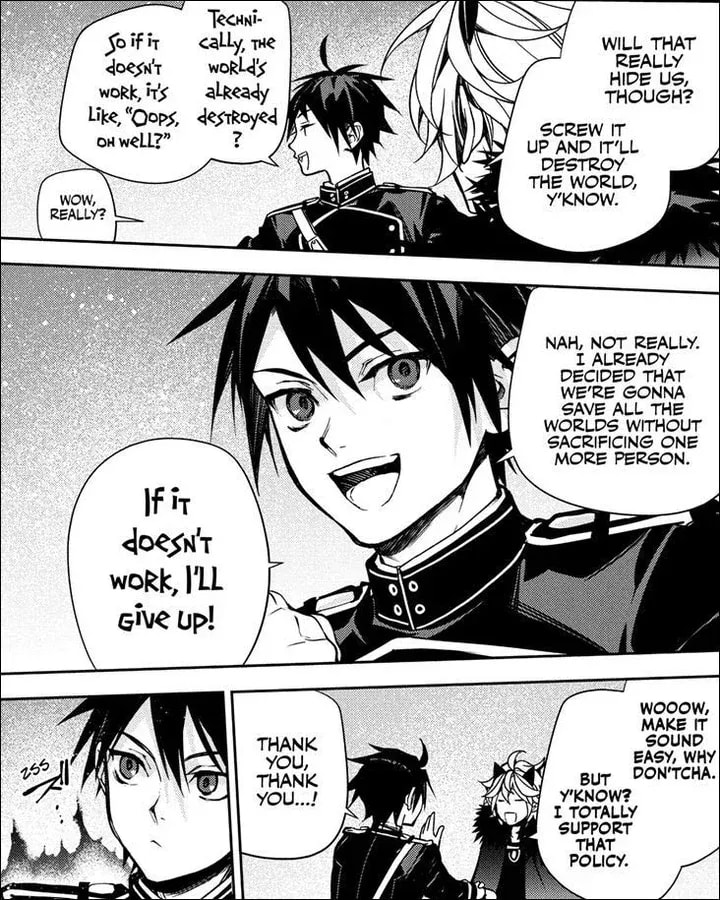 Yu's Heroic Gamble in Seraph of the End Chapter 148