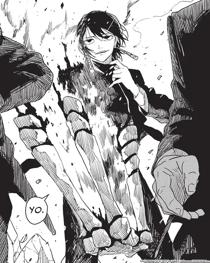 Hiyuki Kagari Takes Command in Kagurabachi Volume 4