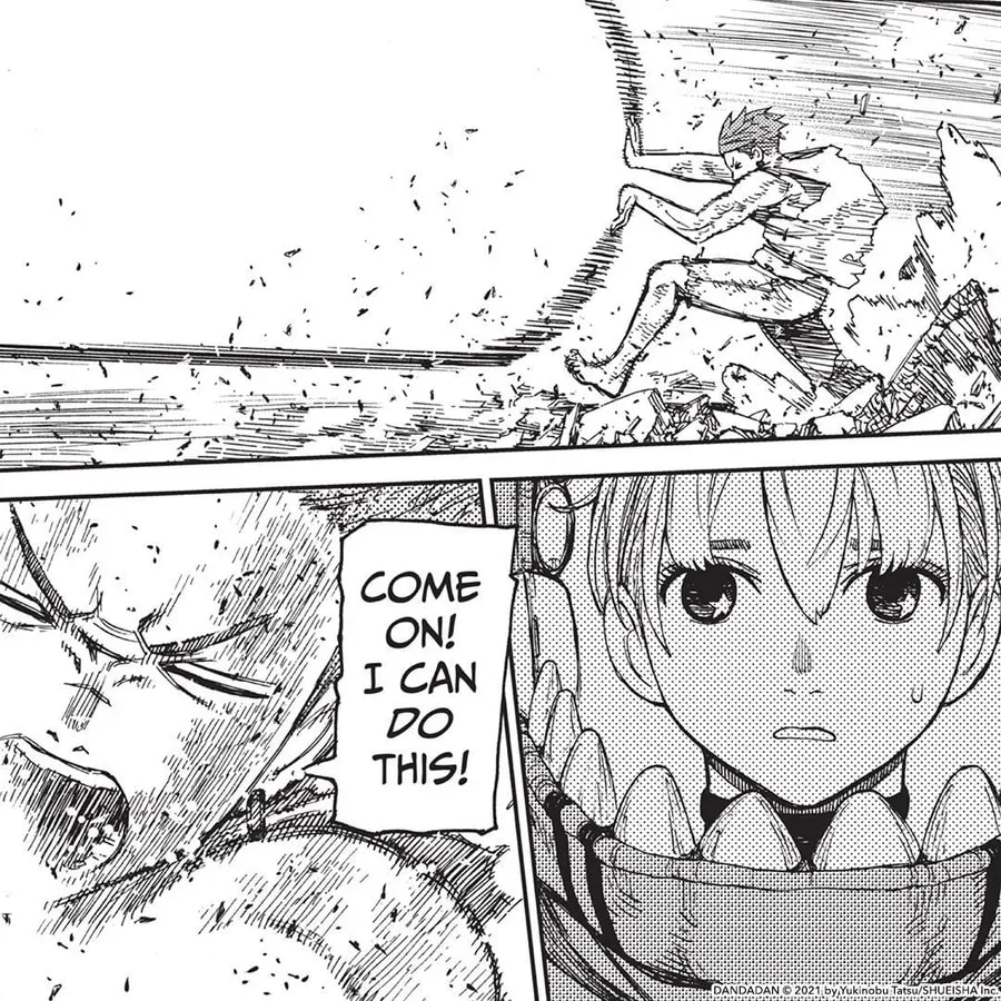 Unleashing Jiji's Unyielding Power in Dandadan Volume 13