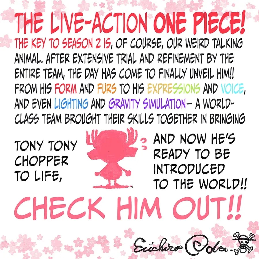 Oda-Sensei's Exciting News: Celebrating Chopper's Debut in One Piece!