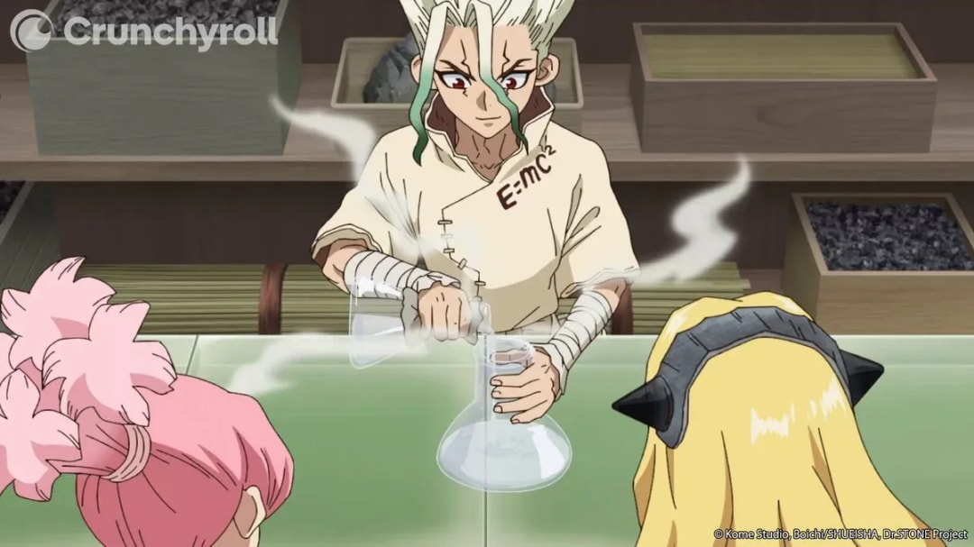 Making Ice Cream with Science in 'Dr. Stone'