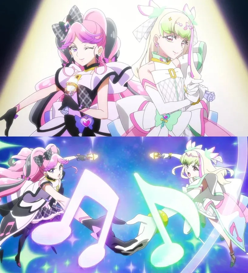 Cure Kiss and Cure Zukyoon's Exciting Debut in You and Idol Precure Now on Crunchyroll