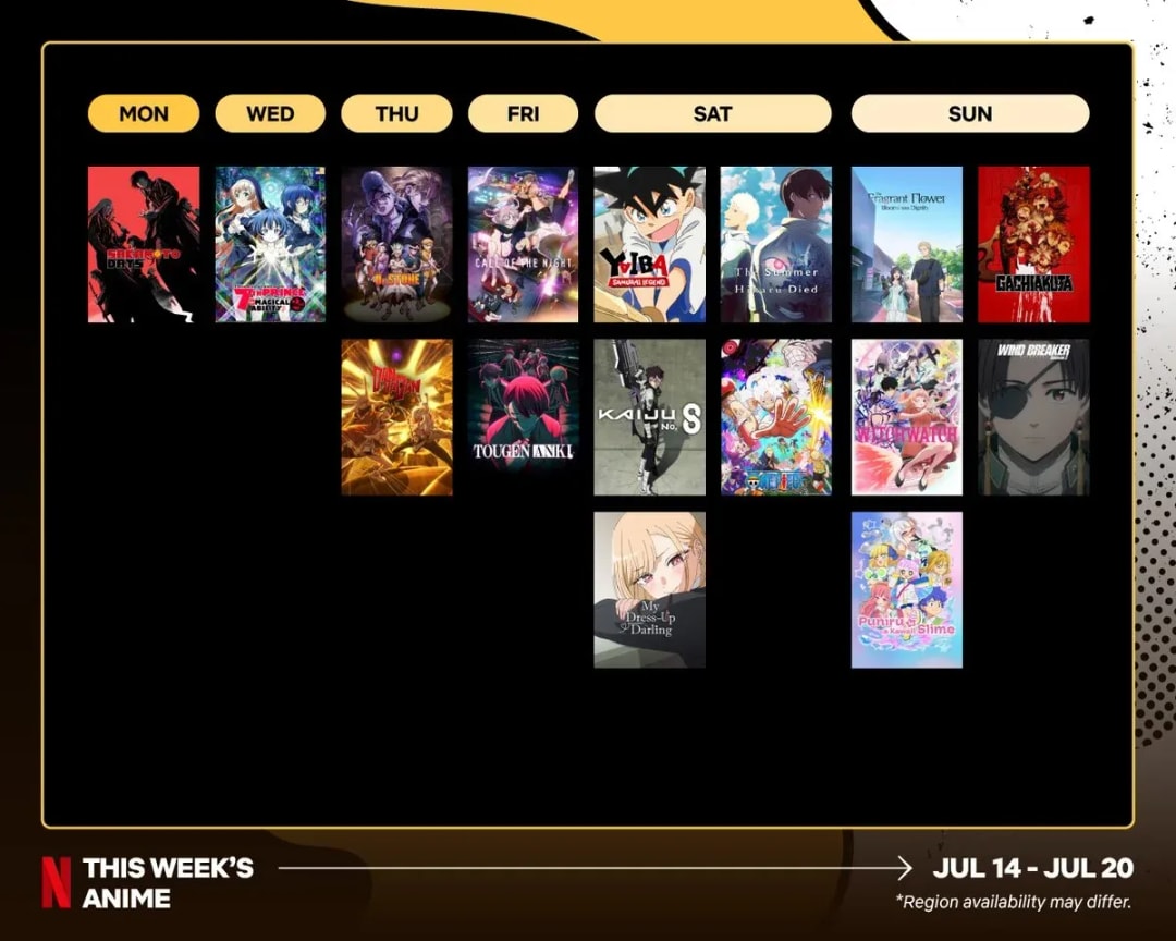 Explore the Exciting Anime Lineup for Week 3 of July