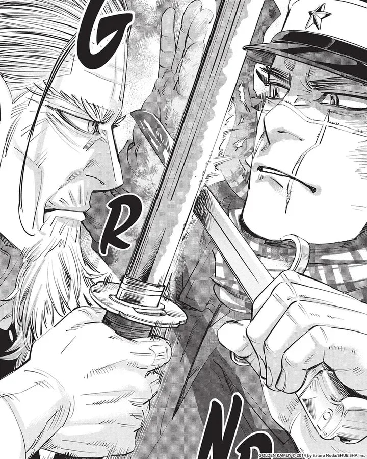 Golden Kamuy Vol. 25: Hijikata and Sugimoto's Epic Katana vs. Bayonet Showdown