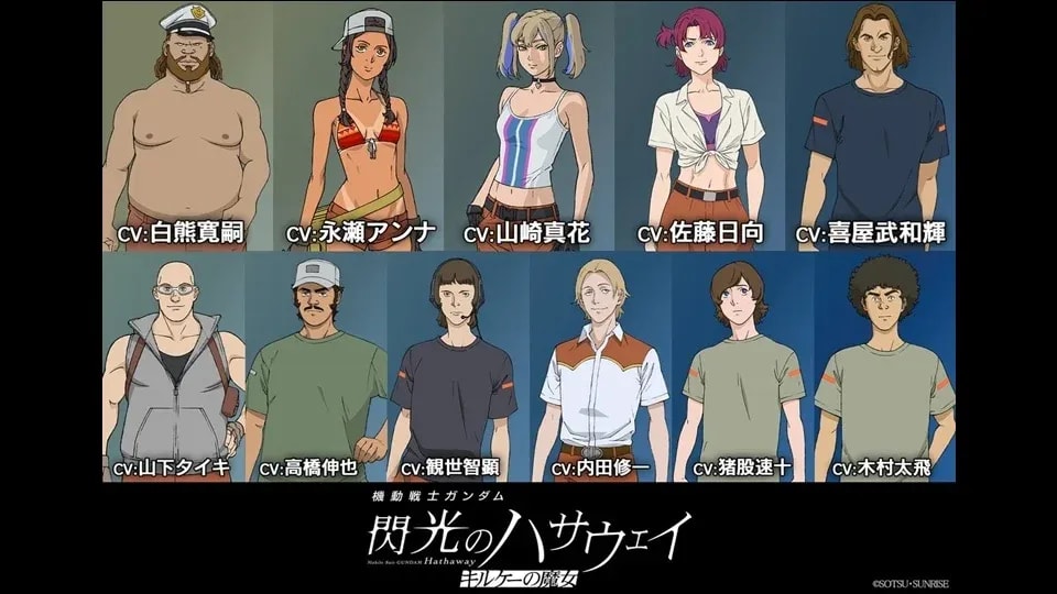Mobile Suit Gundam Hathaway: The Sorcery of Nymph Circe Announces 11 New Voice Actors