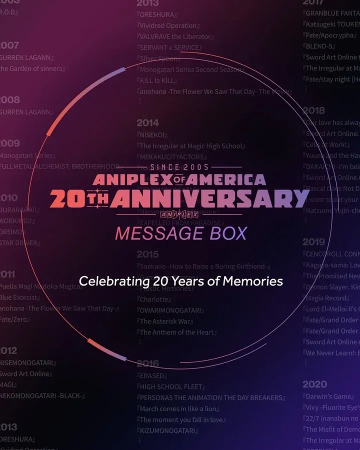 Participate in Aniplex of America's Virtual Booth Experience