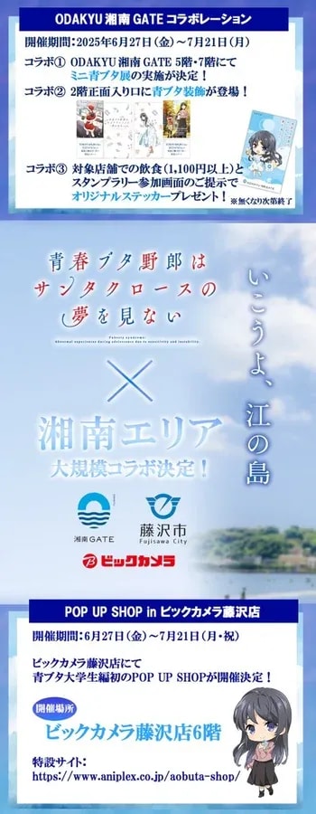 Enjoy the Shonan Area Collaboration with AoButa Anime!