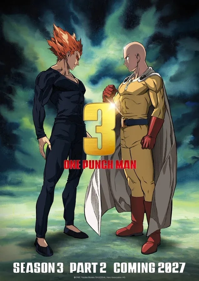 Exciting News: One-Punch Man Season 3 Part 2 Set for 2027 Release