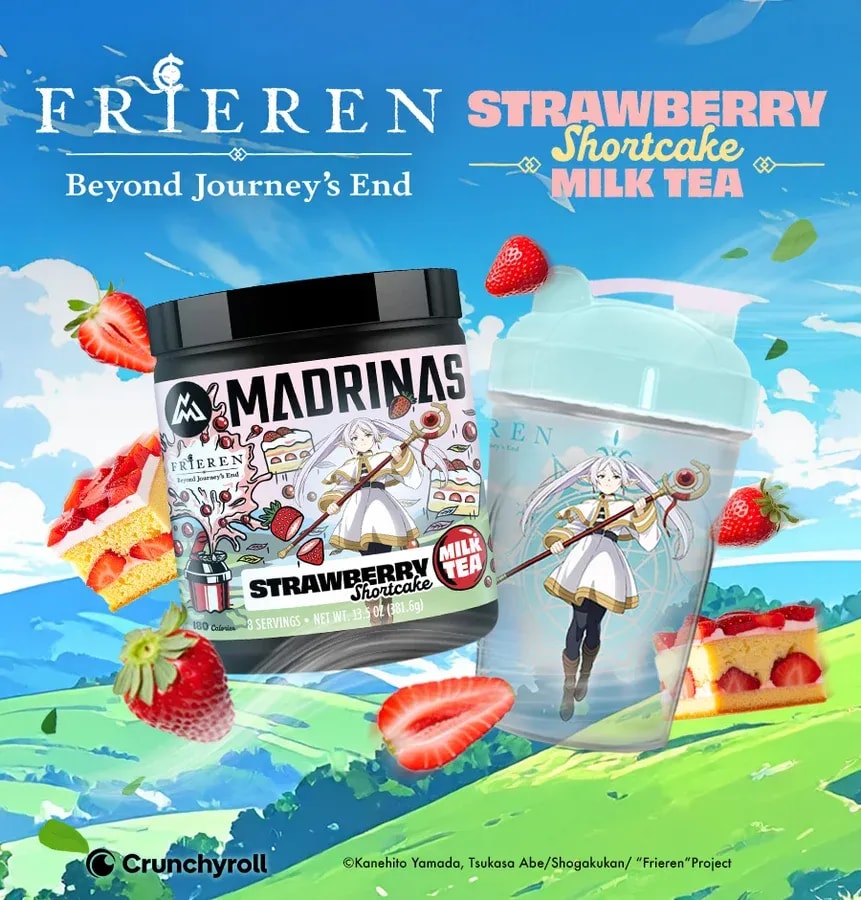 Indulge in Frieren: Beyond Journey’s End with Strawberry Shortcake Milk Tea