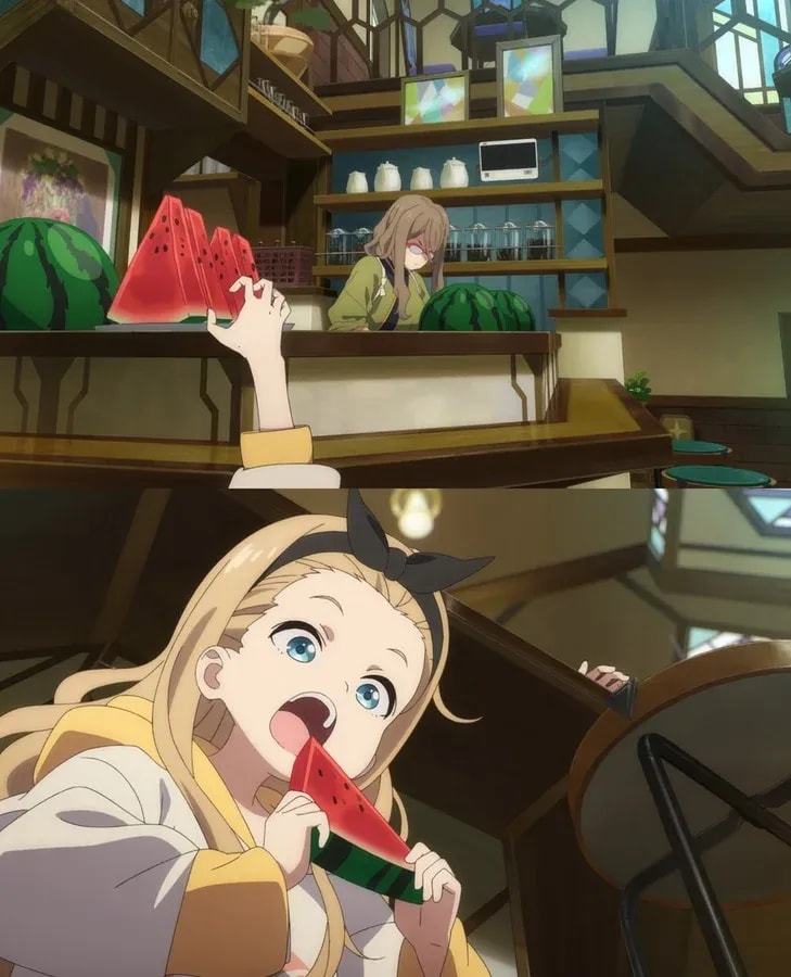 Lycoris Recoil: A Humorous Moment Caught Red-Handed