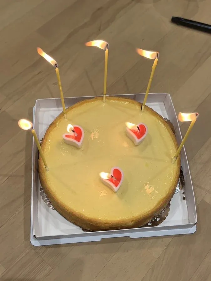 Early Celebration with a Delicious Baked Cheesecake!