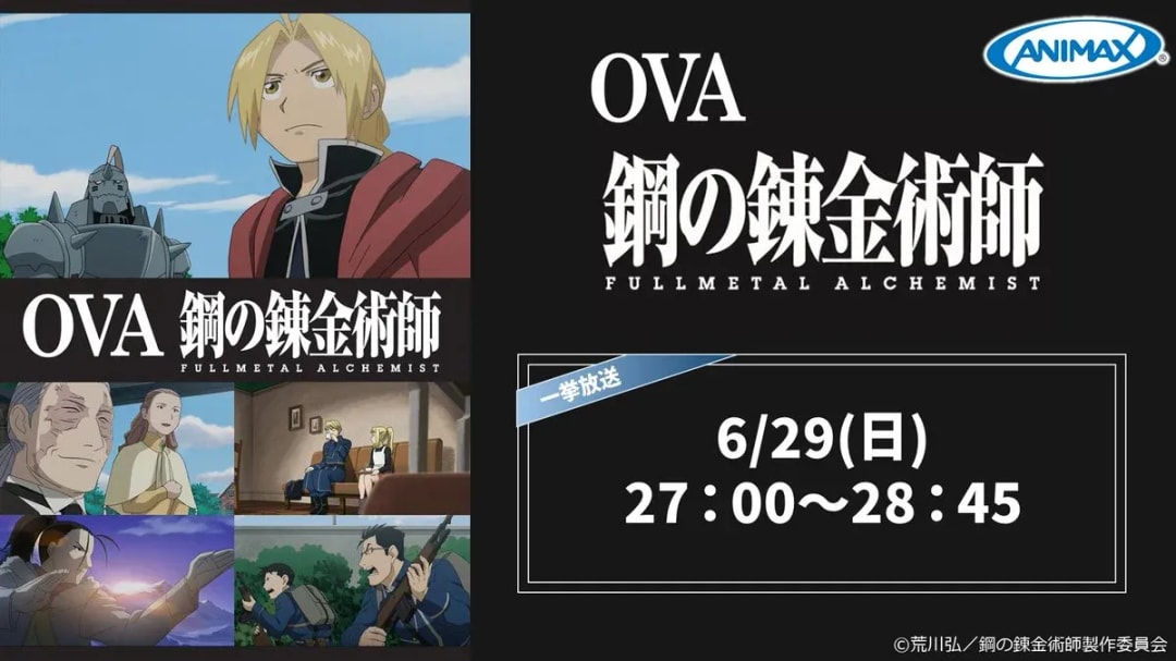 Don't Miss the Fullmetal Alchemist OVA Marathon on Animax!