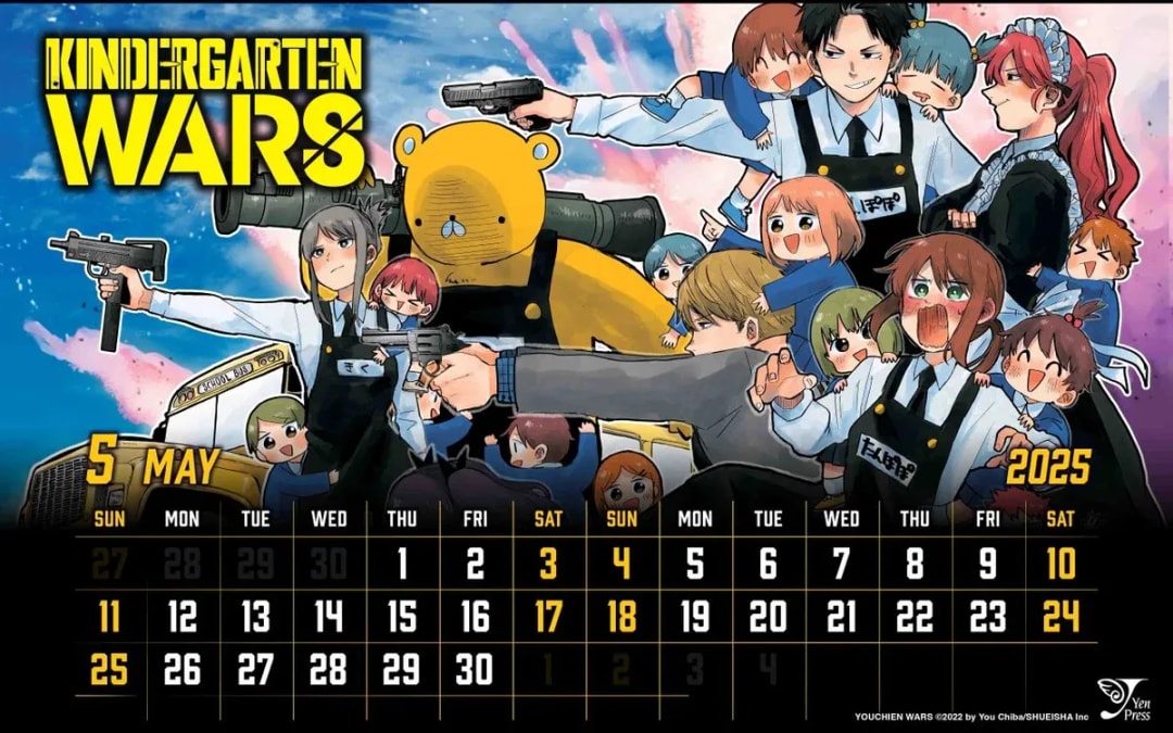 Brighten Your Month with 'Kindergarten Wars' Calendar Wallpapers