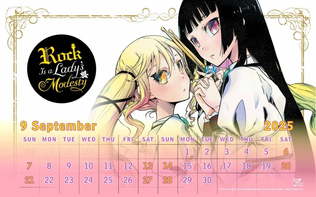 Download Your September Calendar Featuring Rock Is a Lady's Modesty