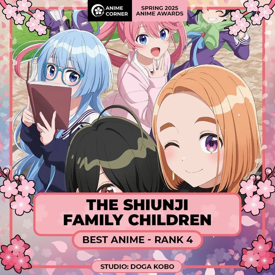 Spring 2025 Anime Awards: The Shiunji Family Children Ranked 4th