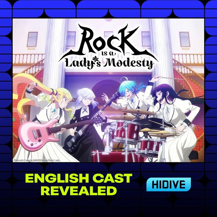 Rock Is A Lady's Modesty: English Dub Premiere on September 17th