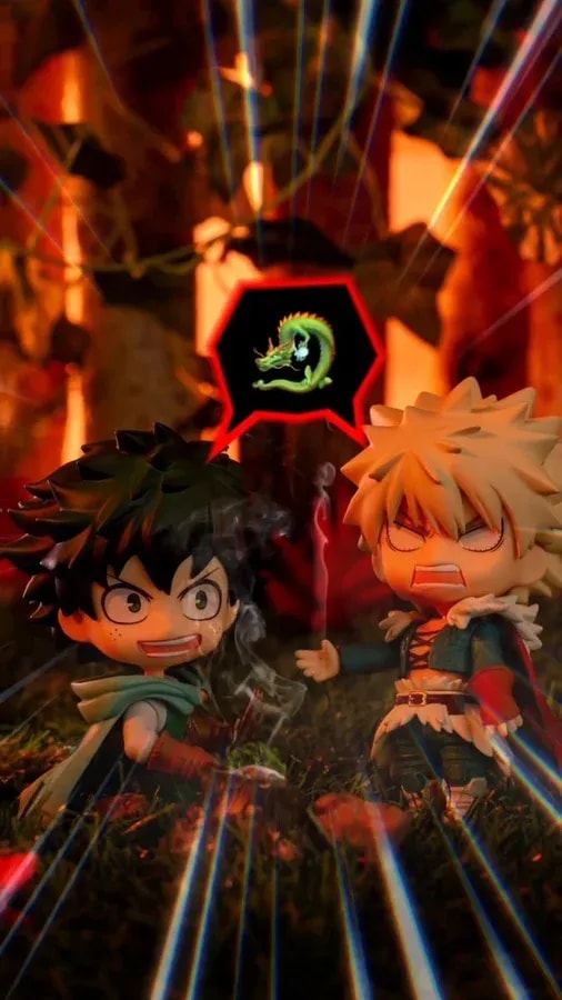 Deku and Bakugo Embark on a Dragon-Filled Adventure