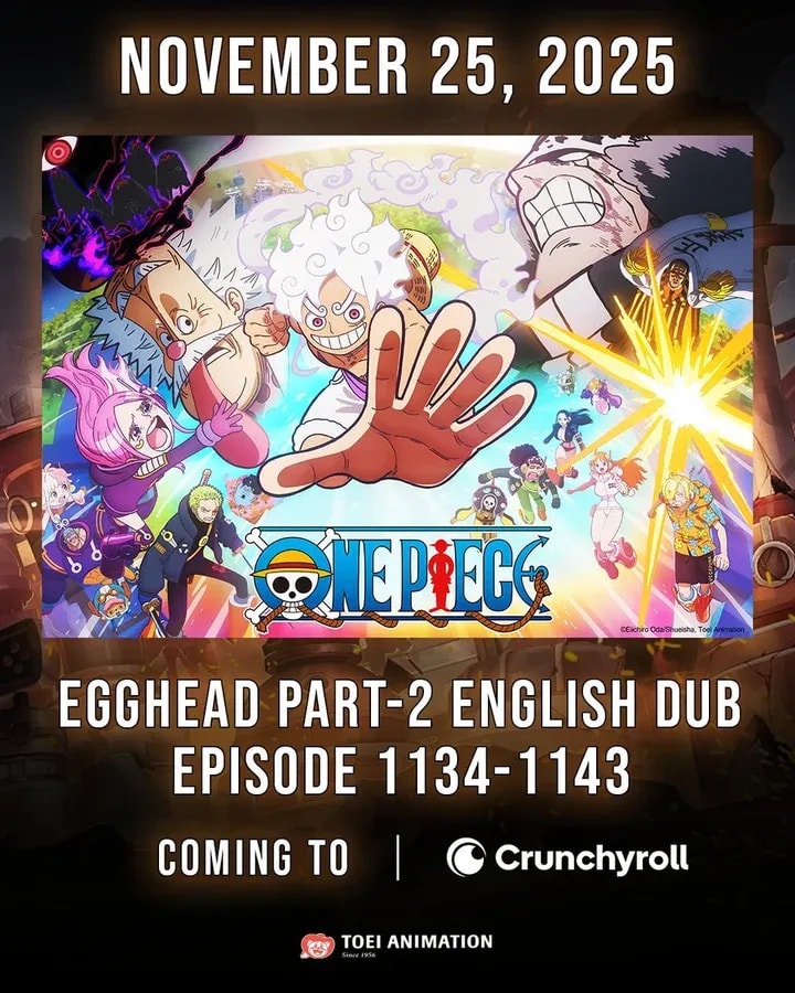 Upcoming Release: One Piece English Dubs for Egghead Part-2
