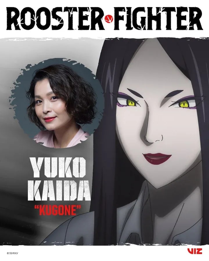 Meet Yuko Kaida as the Villainous Kugone in Rooster Fighter!