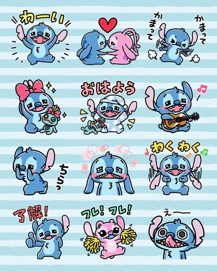 New 'Lilo & Stitch' LINE Stamps by Igarashi Yuri