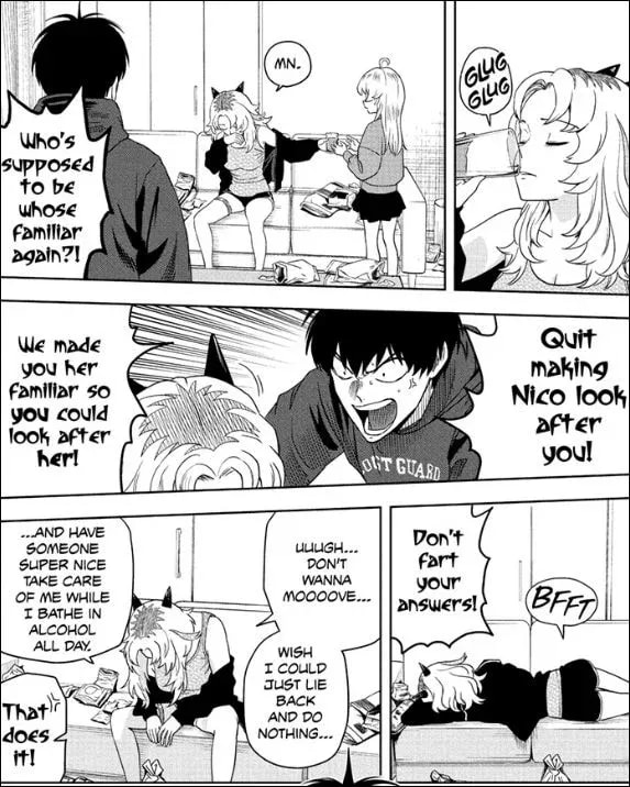 WITCH WATCH Chapter 199: Morihito's Fury Ignited by Ban's Couch Rot!