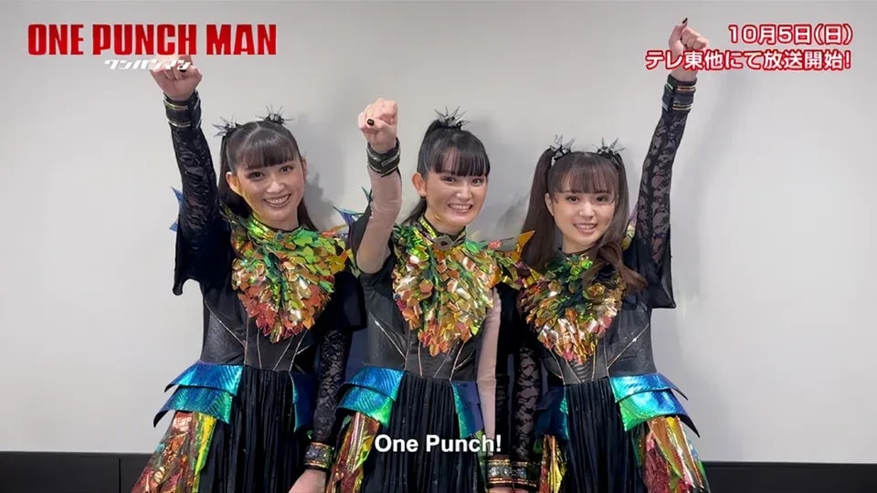 BABYMETAL to Rock One-Punch Man Season 3 with New Opening Theme