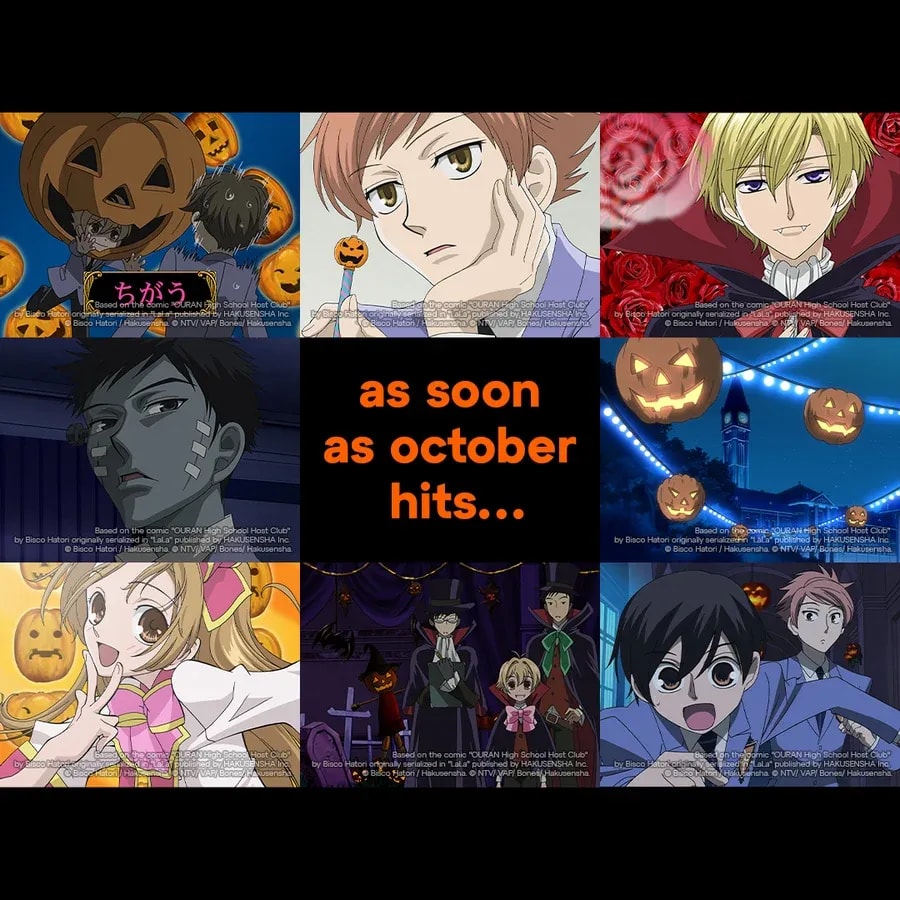 Celebrate the Transition to October with Ouran High School Host Club