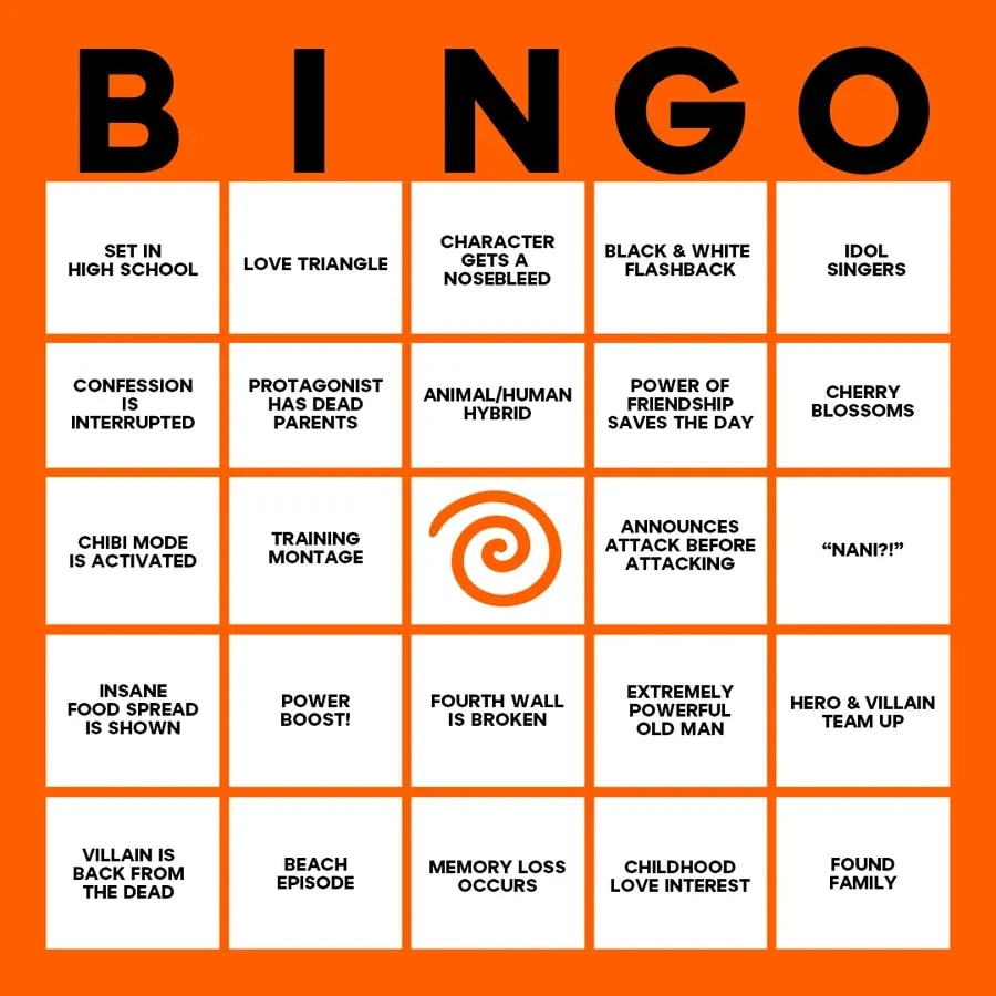 Discover the Anime That Completes Your Bingo Card!