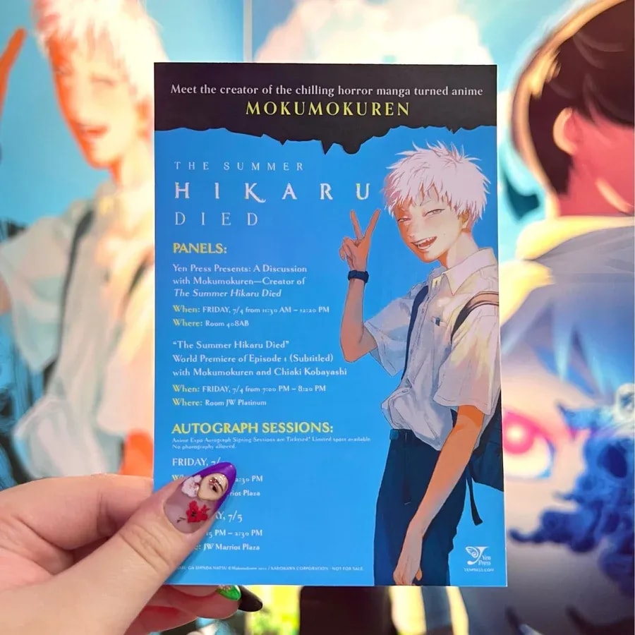 Meet Mokumokuren, Creator of The Summer Hikaru Died, at Anime Expo 2023!