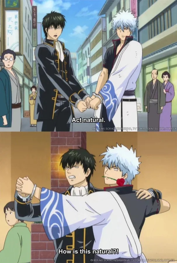 Hilarious 'Act Natural' Moment from Gintama