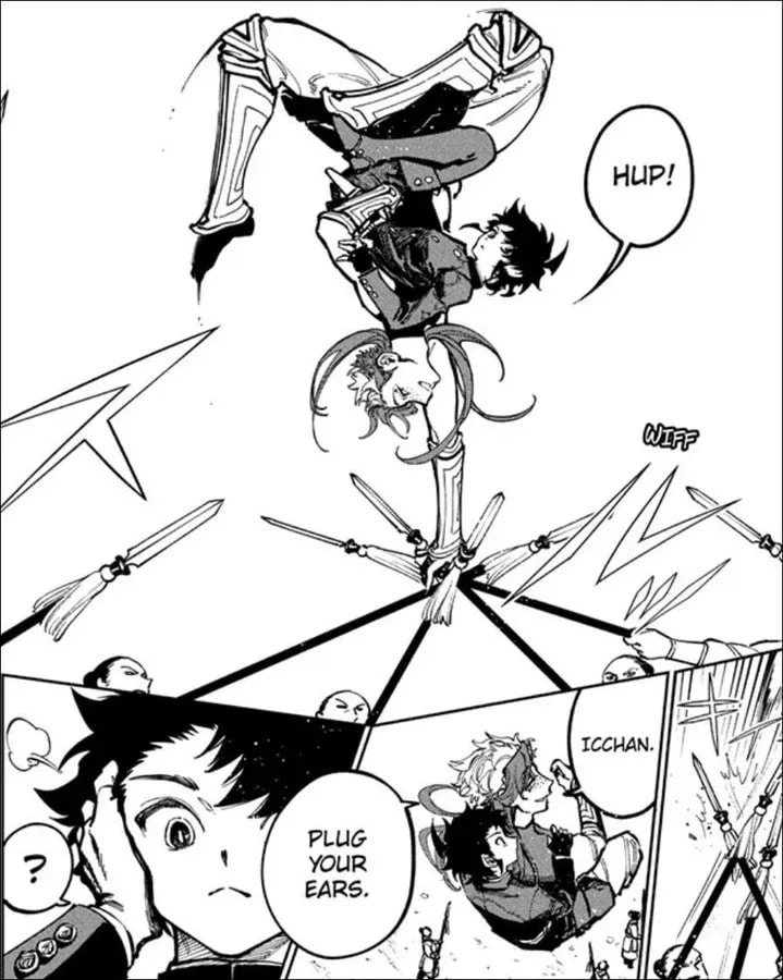 Gokuraku's Bold Move: Punching the Messiah in Ichi the Witch Chapter 27