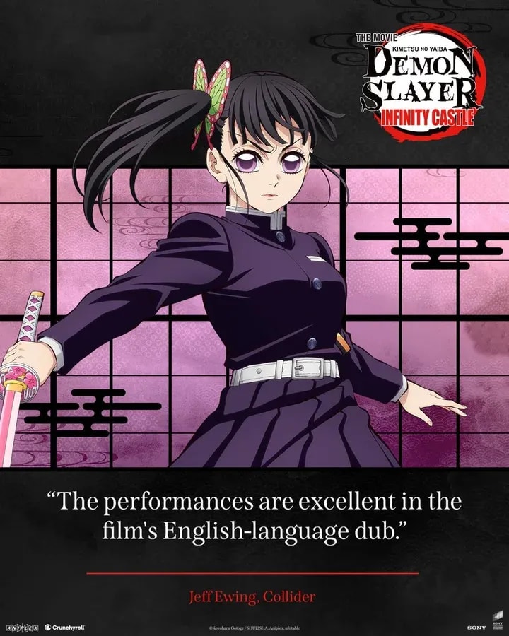 Experience Demon Slayer: Infinity Castle in English Dub