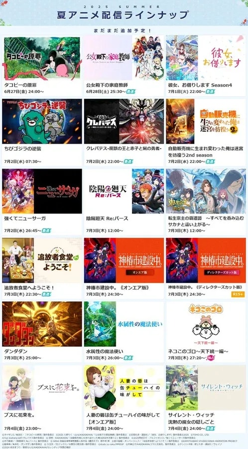 Discover the Exciting 2025 Summer Anime Lineup on dAnime Store