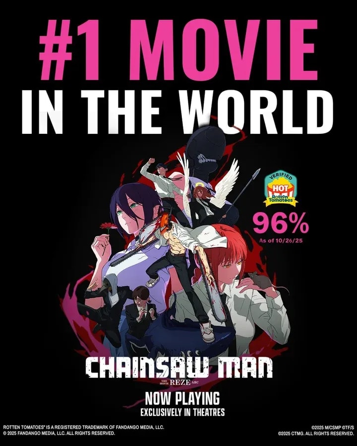 Chainsaw Man Movie: Reze Arc Achieves Global Success
