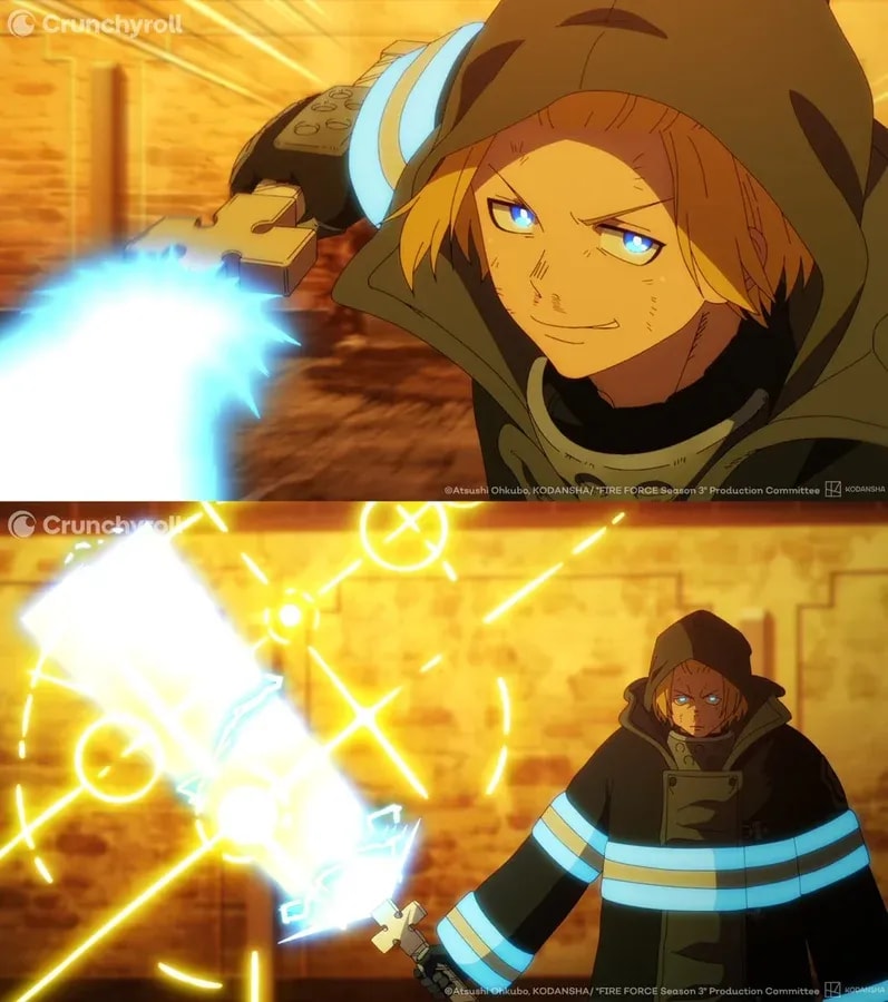 Arthur's Epic Battle Against a Dragon in Fire Force