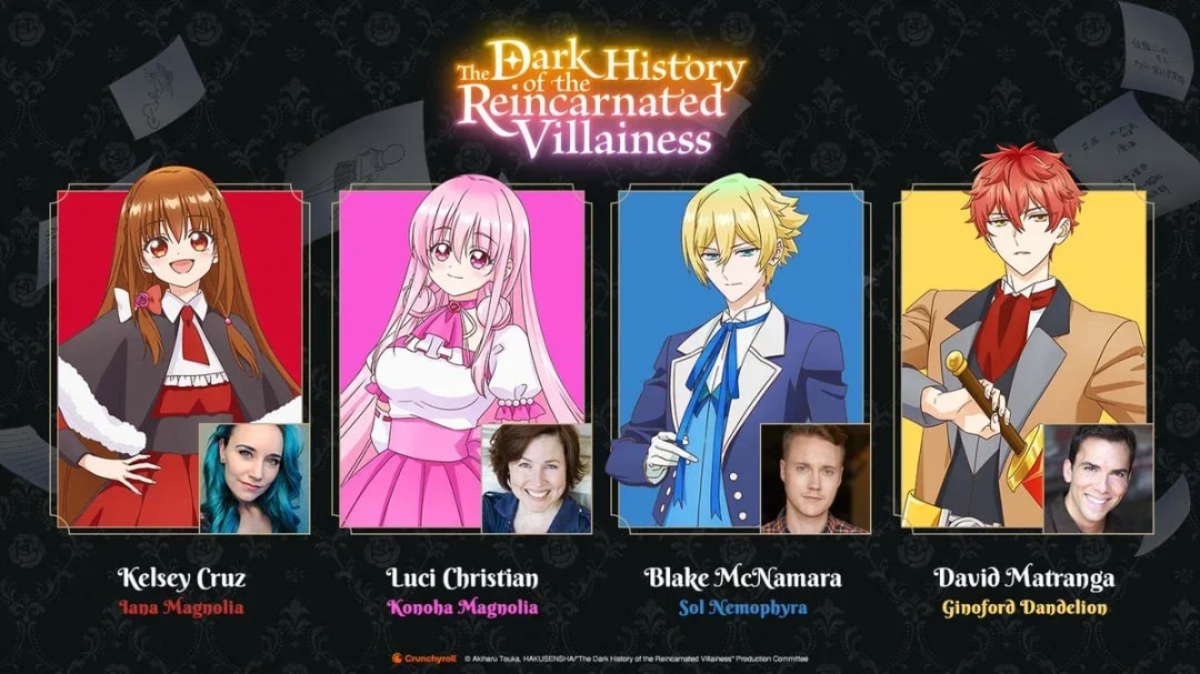 Exciting Role in 'The Dark History of the Reincarnated Villainess' English Dub