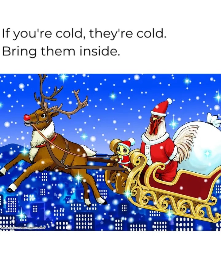 Celebrate the Holidays with Keiji-claus and Piyoko