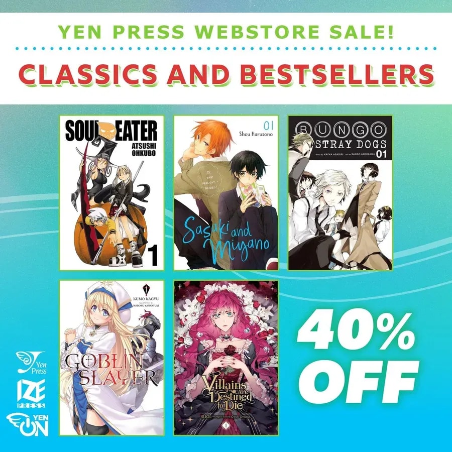 Massive Discounts on Anime Classics and Bestsellers at Yen Webstore!